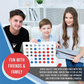 YESMARKS Wooden 4-in-a-Row Game Tic Tac Toe Tabletop Board Game Set