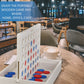 YESMARKS Wooden 4-in-a-Row Game Tic Tac Toe Tabletop Board Game Set