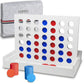 YESMARKS Wooden 4-in-a-Row Game Tic Tac Toe Tabletop Board Game Set