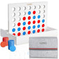 YESMARKS Wooden 4-in-a-Row Game Tic Tac Toe Tabletop Board Game Set